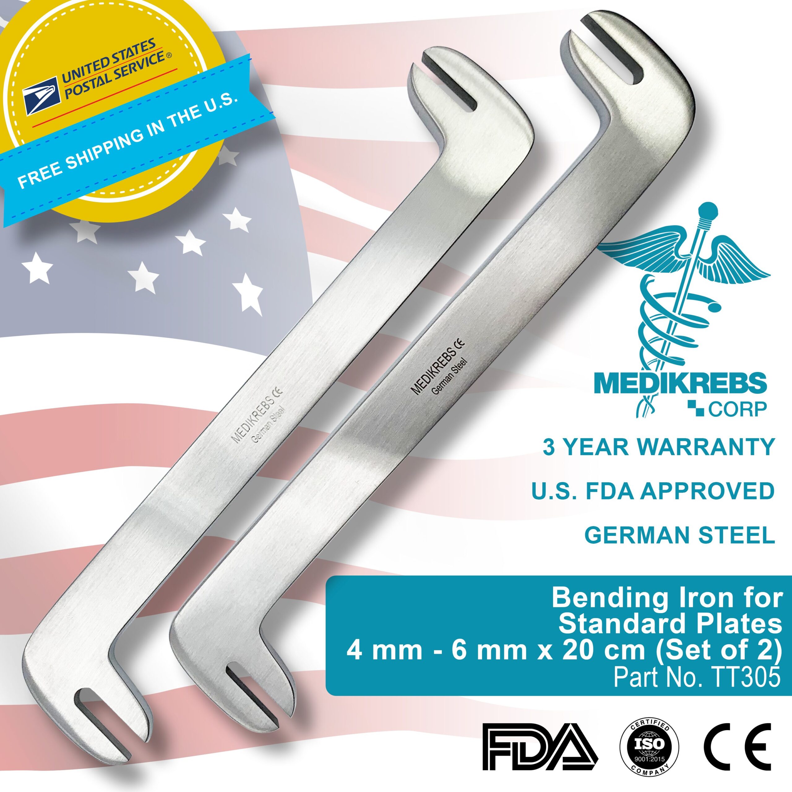 Bending Iron for Standard Plates MediKrebs Corp. USA Leading Surgical