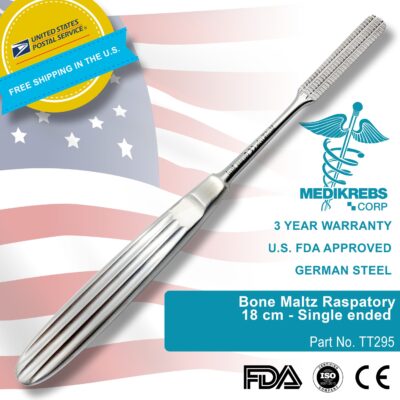 Bone Maltz Raspatory 18 cm Single ended Surgical Instruments (4)