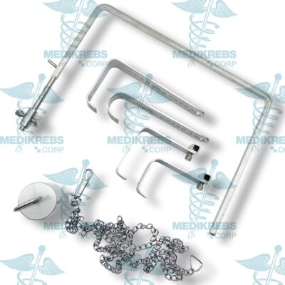 Charnley Hip Retractor Complete w 4 Blades, Weight and Chain
