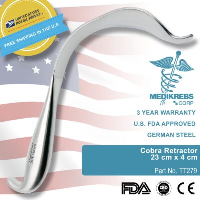Cobra Retractor 23 cm x 4 cm Surgical Instruments (4)