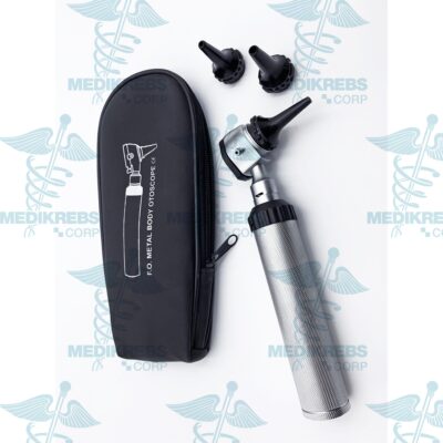 Compact Conventional Otoscope with 3 Tips, Metal Body & Leather Case Instruments (1)