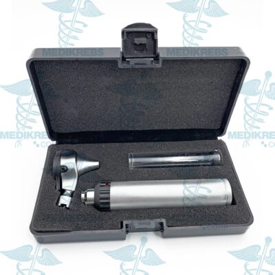 Compact Fiber Optic Otoscope with 10 Tips & Metal Body Surgical Instruments (1)