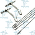 Gigli Saw Wire and Handle Set, Includes 2 Handles & 5 Saw Wires
