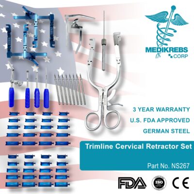Trimline Cervical Retractor Set Surgical Instruments (4)
