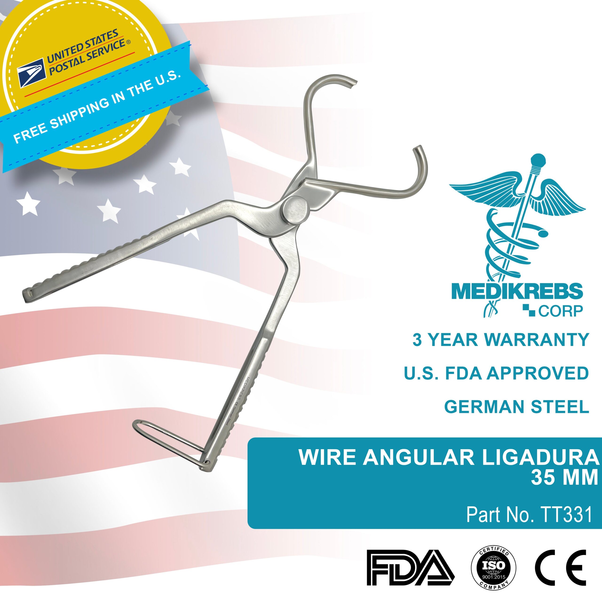 WIRE ANGULAR LIGADURA GUIDE ORTHOPEDICS MediKrebs Corp. USA Leading